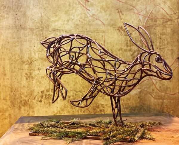 Bolting Hare Sculpture