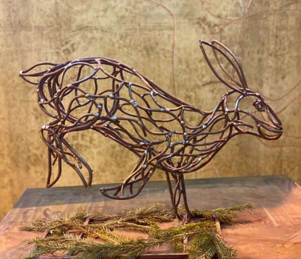Bolting Hare Sculpture - Image 3
