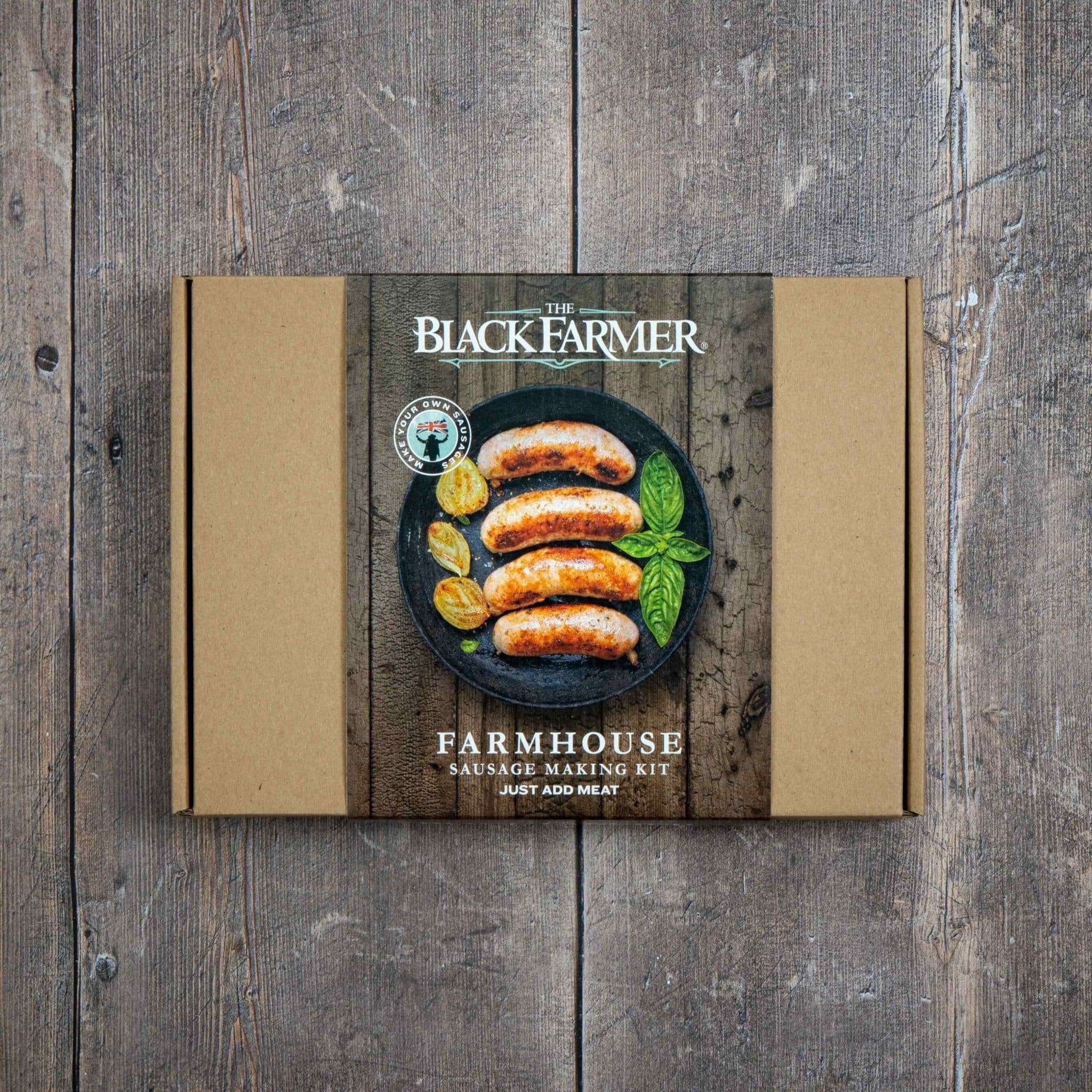 Farmhouse sausage kit on own.psd scaled Make your own sausages! This Farmhouse sausage making kit has everything you need to make your own sausages from scratch, simply add your pork meat. The perfect Christmas gift, or enjoy the fun of making your own sausages at home!