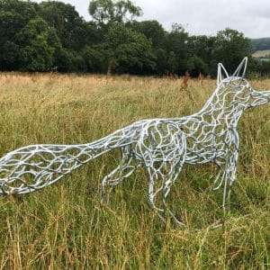 Galvanise Fox Sculpture
