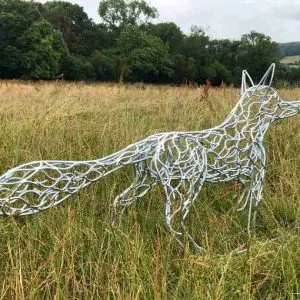 Galvanise Fox Sculpture
