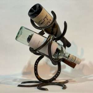 Horseshoe Wine Rack 3 Bottle Holder