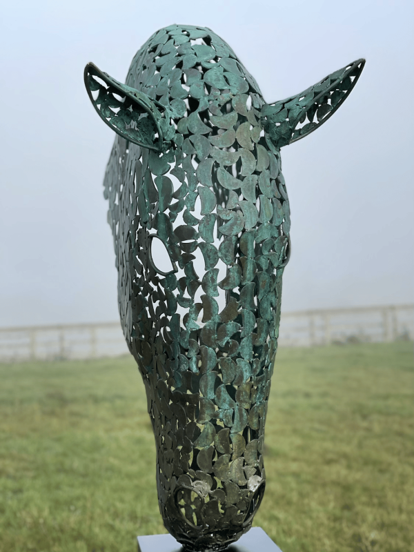 Bronze Horse Head Sculpture - Image 3