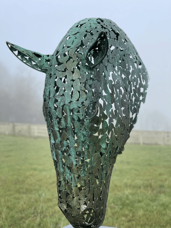 Bronze Horse Head Sculpture - Image 11
