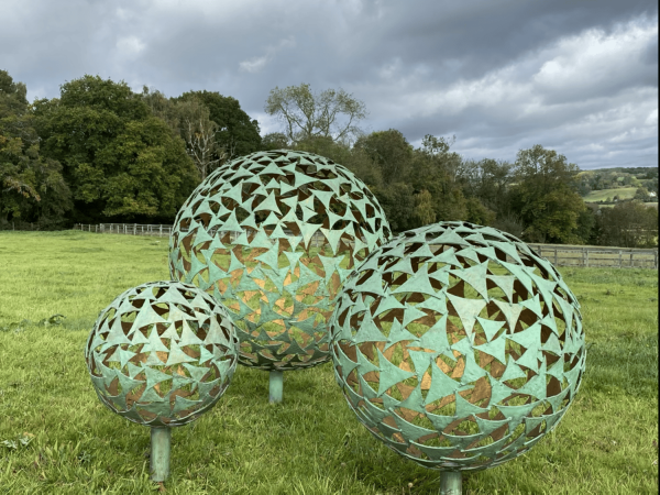 Trio Of Spheres Sculpture - Image 2