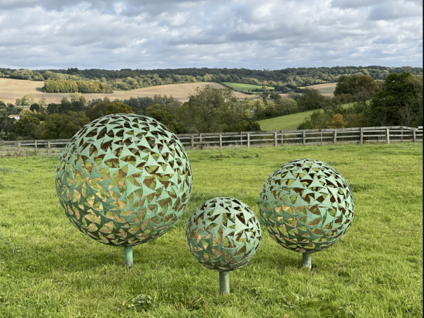 Trio Of Spheres Sculpture