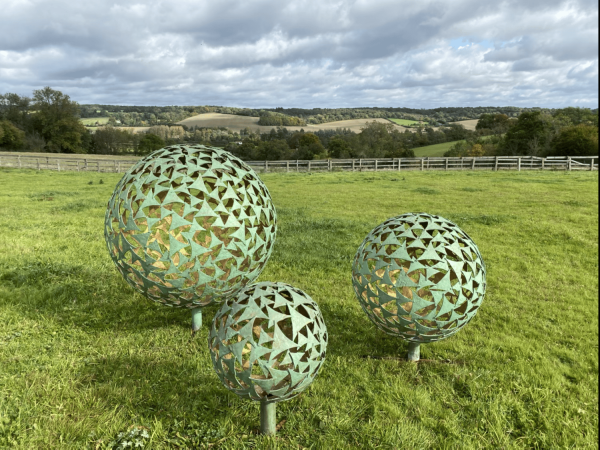 Trio Of Spheres Sculpture - Image 4