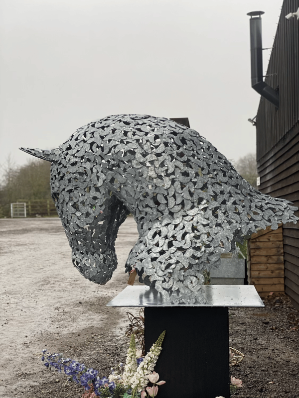 Working Horse Head Busk Sculpture - Image 3