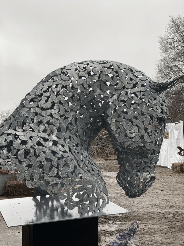 Working Horse Head Busk Sculpture - Image 5