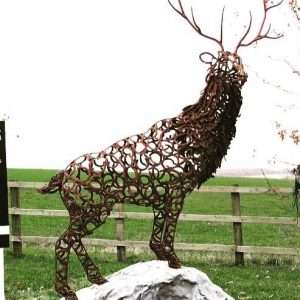 Watchful Stag Sculpture