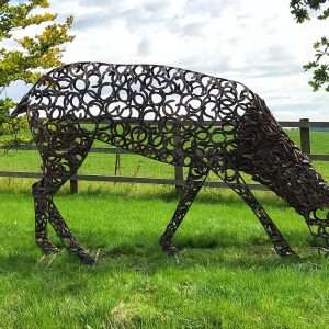 *SOLD * Grazing Stag Sculpture