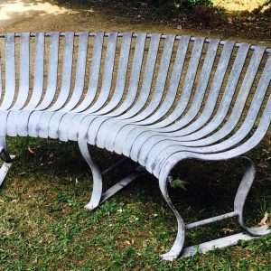 Curved Metal Bench