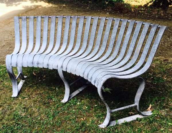 Curved Metal Bench