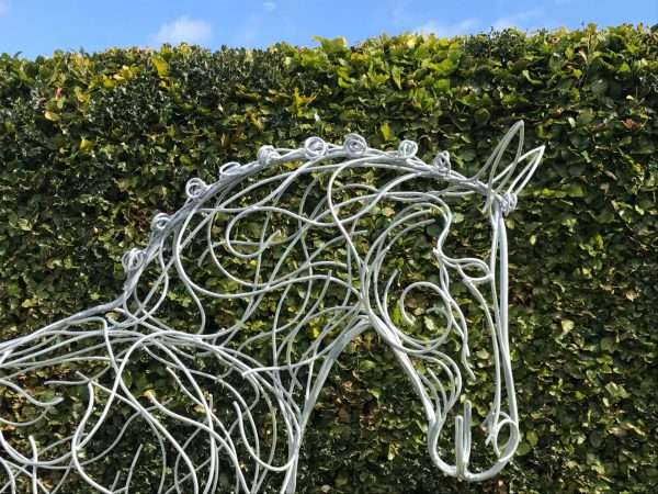 Silver Dressage Horse Sculpture - Image 8