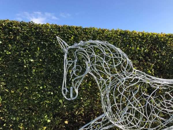 Silver Dressage Horse Sculpture - Image 5
