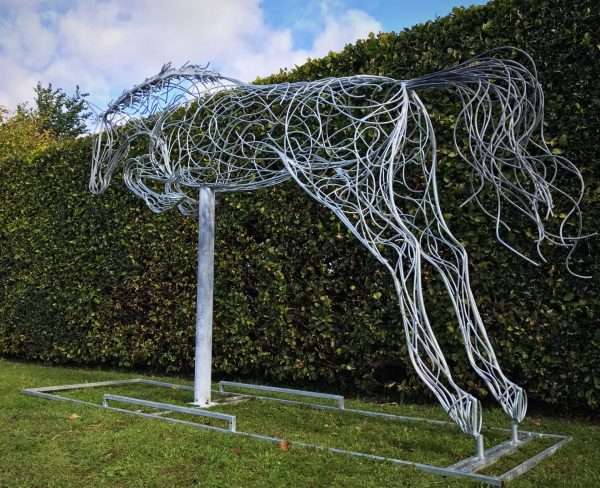 Jumping Horse Sculpture - Image 2