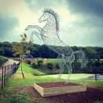 Rearing Horse Sculpture - Prancing Stallion
