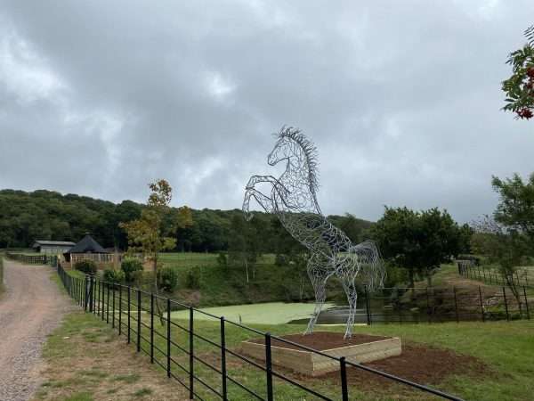 Rearing Horse Sculpture - Prancing Stallion - Image 3