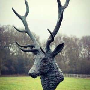Red Stag Head 2019 Bronze Sculpture