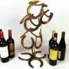 Horseshoe Wine Rack - 6 Bottle - Gold & Black