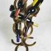 Horseshoe Wine Rack - 6 Bottle - Gold & Black - Image 4