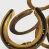 Horseshoe Wine Rack - 6 Bottle - Gold & Black - Image 3