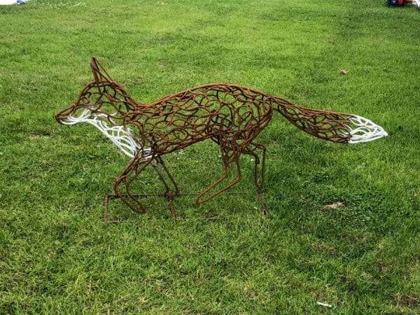 Running Fox Sculpture