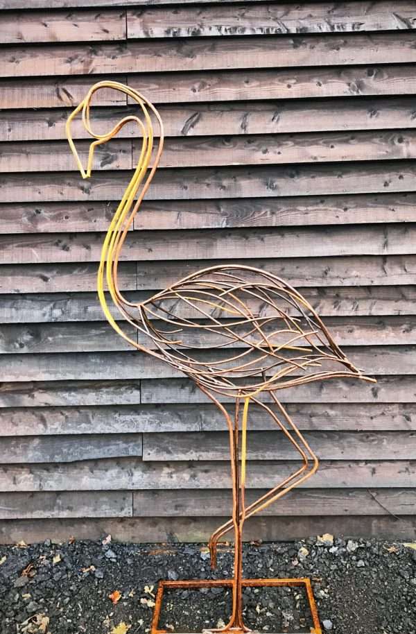 download 94 Flamingo Sculpture Hnadmade in our Rustic Finish using 8mm mild steel. Dimensions 1.8m high   Worldwide Shipping Available! All Commissions Welcome www.elliottoflondon.co.uk info@elliottoflondon.co.uk