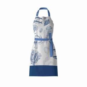 Antiquarian Sealife Bib Coastal Apron from Mustard and Gray