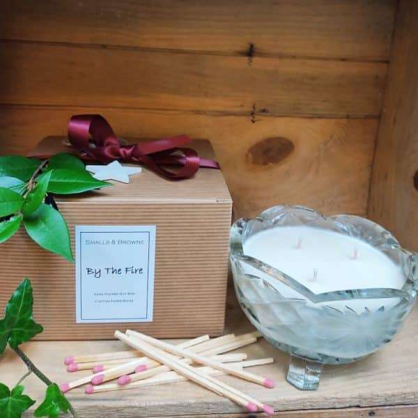 SALE.......By the Fire Fragrance Bon Bon Dish Candle