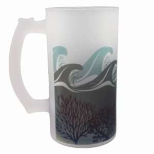 Deep Blue Sea Frosted Beer Stein from Mustard and Gray