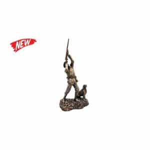Patina Bronze Sculpture Highbird with Spaniel