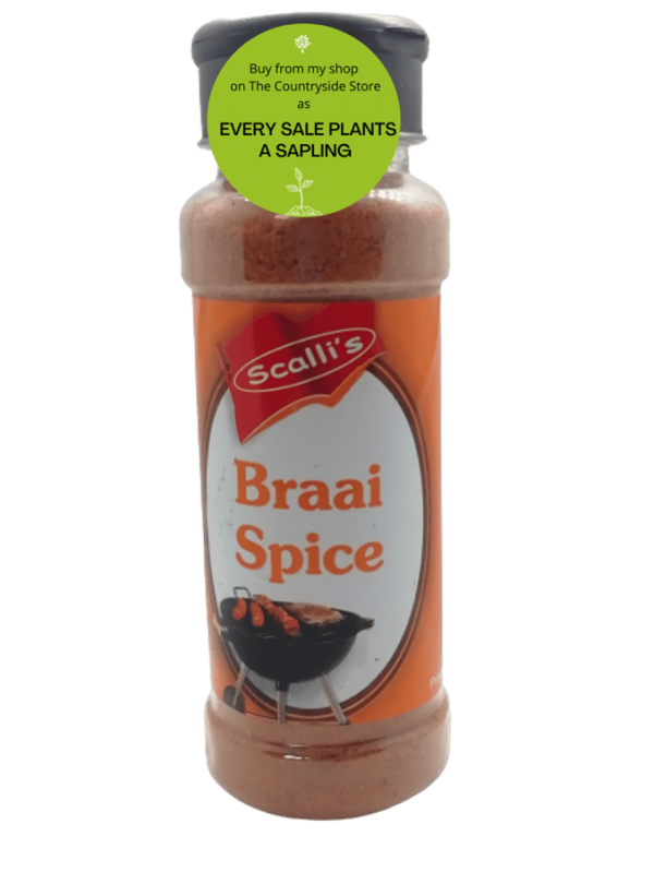 Braai Spice 200ml <b><u>Description: </u></b> <ul> <li>Scallis Braai Spice is great on grilled beef, mutton, goat, chicken and other meats.</li> <li>This spice blend is delicious when used as a rub or marinade.</li> </ul>