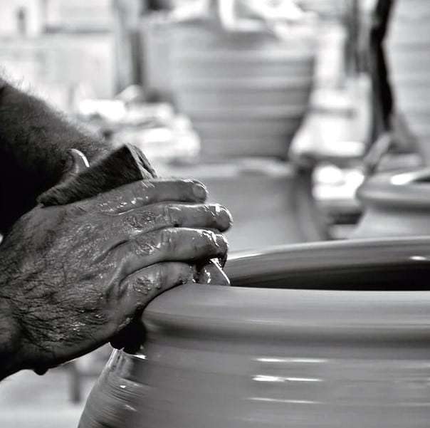 Cretan Pots Hand Thrown Process 4 The Cratos Cretan terracotta pot is the understated brother of the traditional Cretan <strong><a href="https://www.tomsyard.co.uk/product-page/Beehive-Cretan-Terracotta-Pots" target="_blank" rel="noopener">Beehive</a></strong>. Perfect for those after a simple statement pot <em>without</em> the decoration. Each pot is individually hand-thrown then fired in a kiln over 3 days at temperatures reaching around 1200 Celsius. This intense process results in the reliable reputation of Cretan pots.