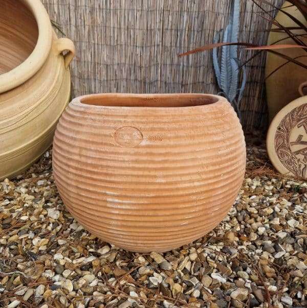 Helios Cretan Terracotta Ribbed Pots
