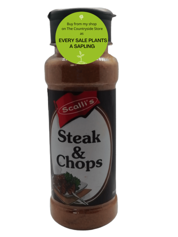 Steak and Chops 200ml <b><u>Description: </u></b> <ul> <li>Scallis Braai Spice is great on grilled beef, mutton, goat, chicken and other meats.</li> <li>This spice blend is delicious when used as a rub or marinade.</li> </ul>