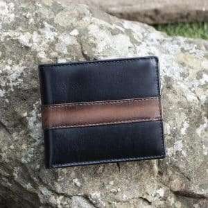 Wombat English Hide Leather Wallet Black/Brown
