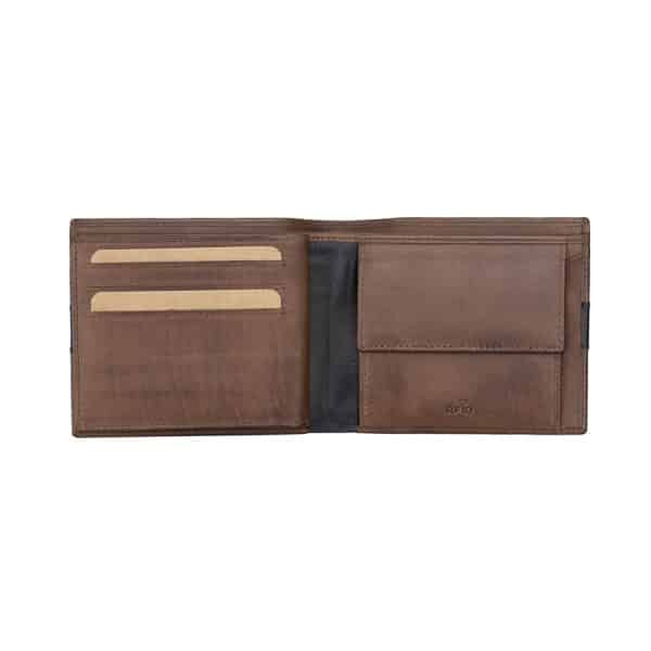 Wombat English Hide Leather Wallet Brown/Black - Image 4