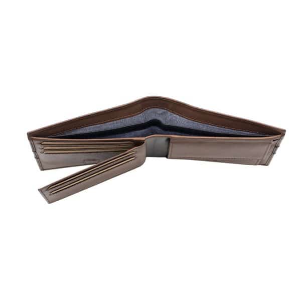 Wombat English Hide Leather Wallet Brown/Black - Image 6