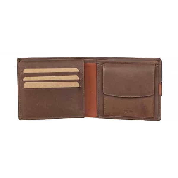 7012 brt w3 Made for our exclusive English Hide Leather Men’s Wallet range – Brown leather wallet with contrasting tan trims and a blue demin lining <div> Smart, stylish and perfectly equipped to meet the demands that come hand in hand with everyday life. </div>