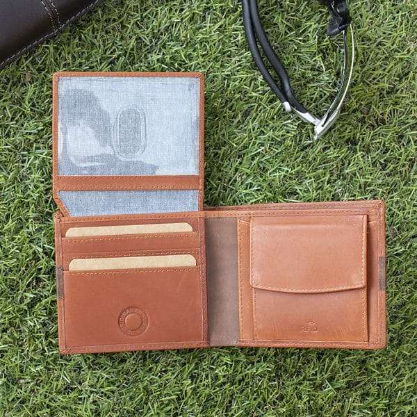 Wombat English Hide Leather Wallet Tan/Brown - Image 8