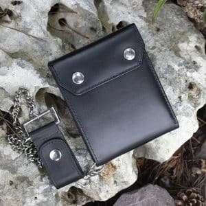 Wombat English Hide Leather Biker Wallet