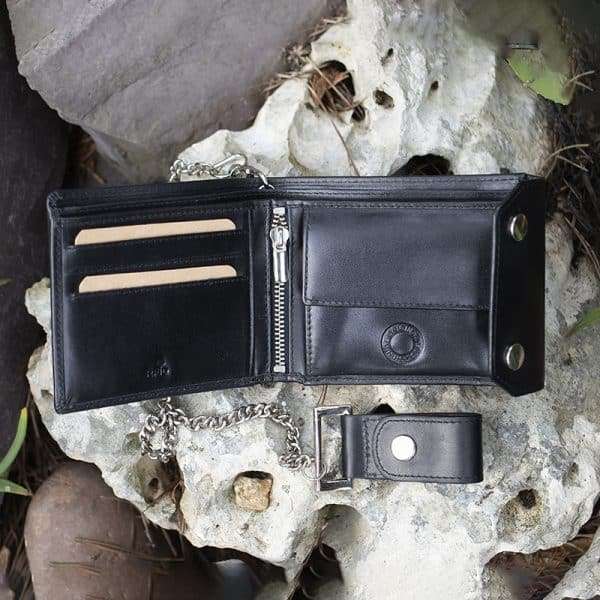 Wombat English Hide Leather Biker Wallet - Image 2