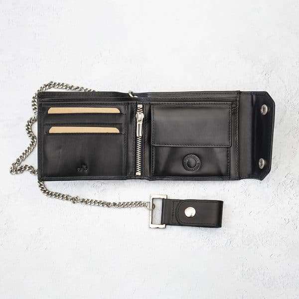 Wombat English Hide Leather Biker Wallet - Image 5