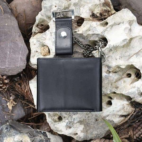 Wombat English Hide Leather Biker Wallet - Image 7