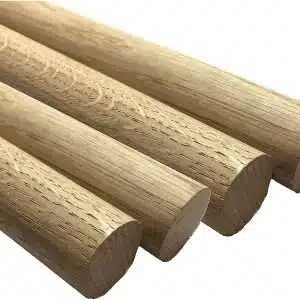 Oak dowel 25mm x 450mm pack of 5
