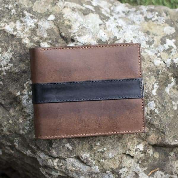 Wombat English Hide Leather Wallet Brown/Black
