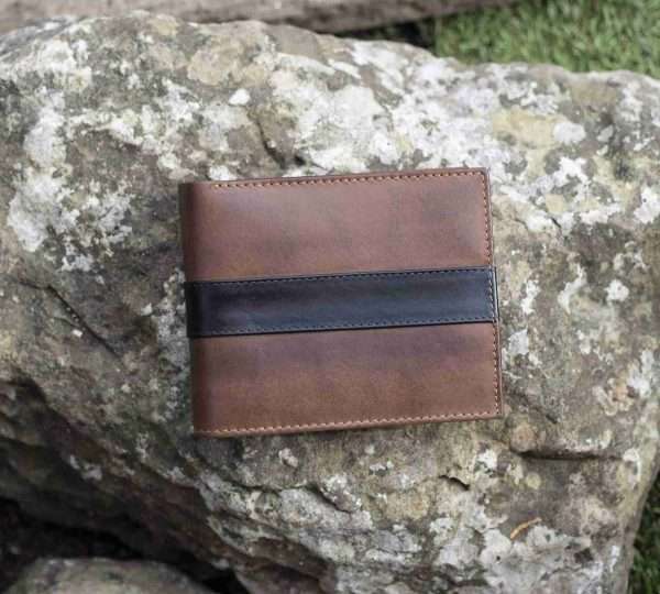 Wombat English Hide Leather Wallet Brown/Black - Image 7