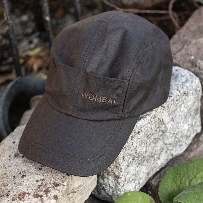 brown cap w1 Perfect for all you keen outdoors people, our Wombat The Wilderness Waxed Cotton Hat is a worthy investment for your next adventure.