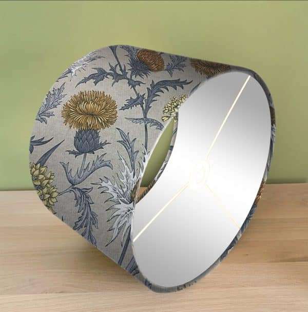Lampshade with a  Scottish Thistle Printed Fabric